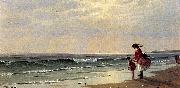 Alfred Thompson Bricher At the Shore oil on canvas